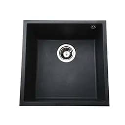 Гранитная мойка Globus Lux Ammer чорный металик 440x440 мм А0001, Черный