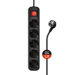 Сетевой фильтр-удлинитель ColorWay CW-PSEA52BK (5р-2м) Black