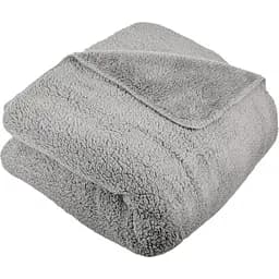 Плед-ковдра Love You з шерпи та флісу 220х200 см сірий  (8280)