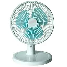Настольный лопастный вентилятор Wimpex WX-919 Поворотная сетевая ветродуйка 50Вт Белый/Бирюзовый