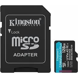 Карта пам'яті Kingston microSDXC Canvas Go! Plus 128GB Class 10 UHS-I U3 V30 A2 + SD adapter (SDCG4/128GB) [141531] - мініатюра 2