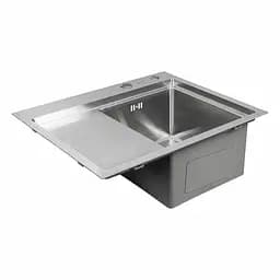 Кухонна мийка Platinum Handmade 580x480x220 R нержавійка (товщина 3,0/1,5 мм корзина та дозатор в комплекті), Нержавіюча сталь - мініатюра 3