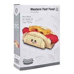 Конструктор дитячий "Western fast food: Hot Dog Bun" Bambi 1024A-2, пластик, 75 деталей