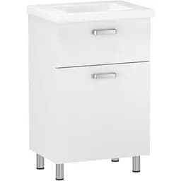 Тумба для підлоги RJ Flora-B з умивальником Moduo K116-011 60 см Білий RJFU039-0160WHSET(RJFU039-0160WH+K116-011) Білий
