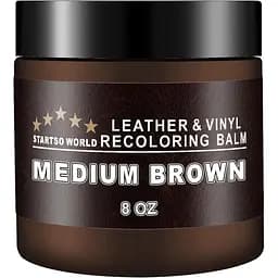 Бальзам для покраски кожи STARTSO WORLD, набор для ремонта средней коричневой кожи для мебели.