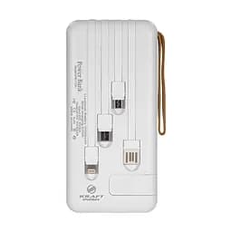 Повербанк 20000mAh Power Bank Kraft KPB-1120L White LED-ліхтар (43-00054) - мініатюра 3