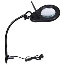 Лупа-лампа 5 диоптрий 130 мм с LED-подсветкой на струбцине ZD-129B