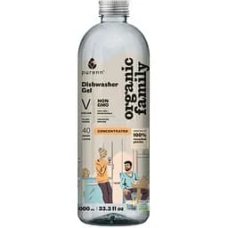 Гель-концентрат для посудомийної машини Purenn Organic Family 2в1 Очищення+Ополіскування Ялівець та сосна 1 л