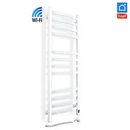 Электрический полотенцесушитель Navin Avalon 480x1200 Sensor с Wi-Fi левое, белое 12-112033-4880, Белый, Левое, Электронный