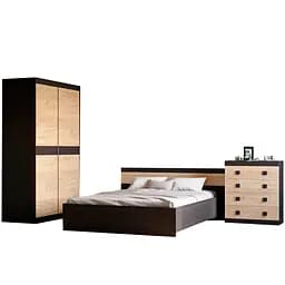 Гарнітур спальний Еверест Соната 15 Венге темний/Дуб Крафт золотий (DTM-2621)