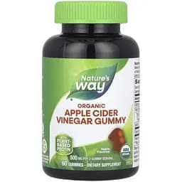 Органічний яблучний оцет Nature's Way Organic Apple Cider Vinegar Gummy, 60 желейок