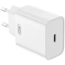 Мережевий зарядний пристрій XO CE15 (EU) PD20W USB-C fast charging charger with Lightning cable Білий