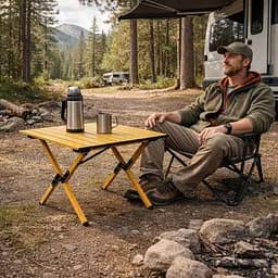 Складаний кемпінговий столик MultiGarden Kemp 60х60 см. з сумкою-чохлом - мініатюра 5
