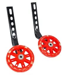 Опорні (тренувальні / додаткові) світлодіодні колеса для дитячого велосипеда 12'-20' червоний (G0000995)