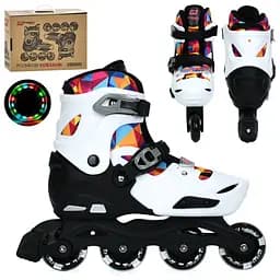 Детские раздвижные ролики A4158-L-W, размер 39-42