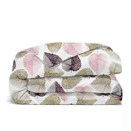 Комплект постільної білизни Cosas Pastel leaves CS1 Євро бежевий (LeafBeigeRoseBlack_40Rose_200) - мініатюра 5