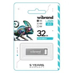 USB флеш накопичувач Wibrand 32GB Chameleon Silver USB 2.0 (WI2.0/CH32U6S) - мініатюра 2