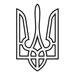 Картина-трафарет для розфарбовування піском Герб України T-a4177 А4