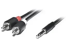 Готовый аудио кабель miniJack 3,5 Stereo — 2xRCA REAL-EL Audio Pro Series 1.8m