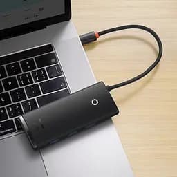 Хаб розгалужувач Baseus Lite Series Hub 5-in-1 Usb-C to 3xUsb-A + Usb-C + HDMI 0.2m (WKQX040001) - мініатюра 3