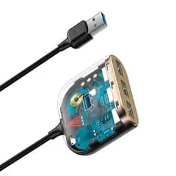 Концентратор Baseus USB 3.0 to 1xUSB 3.0 + 3xUSB 2.0 1.0m (CAHUB-AY01) - мініатюра 3