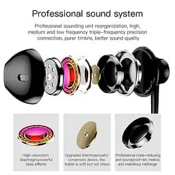 Провідні навушники Baseus Premium Enock H06 lateral in-ear, 3.5mm, 1.2m, Black, NGH06-01 - мініатюра 6