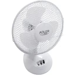 Вентилятор AdlerAD 7302 white настільний/ 45Вт/ D=23см/ автоповорот/ білий - мініатюра 2