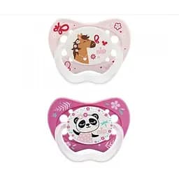 Пустушка Nip Я унікум № 1, силіконова, 0-6 міс., 2 шт., рожевий з фіолетовим (31802)