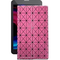 Чохол StatusCASE з екошкіри для планшету Pixus Touch 7 3G Рожевий ромб