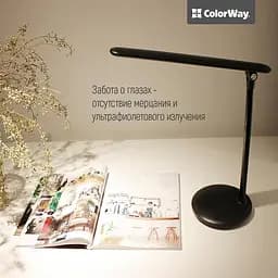 Настільна лампа LED ColorWay Black (CW-DL02B-B) - мініатюра 3