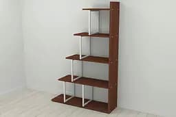 Етажерка Ferrum-decor Стелла 1600x1020x300 Білий метал ДСП Венге Магія (FRD-105484) - мініатюра 3