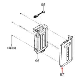 Фронтальна панель бака для очищувача повітря Panasonic FFE05031401S для F-VXK90, F-VXR90 - мініатюра 2