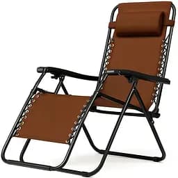 Розкладне крісло шезлонг Leobro Zero Gravity Brown (LB-ZGC-F1-BRN)