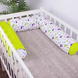 Валики-бортики MirSon Kids Time 18-0001 Hello Dino белые 2 шт.