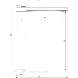Змішувач для раковини TOPAZ SARDINIA TS 08223-H20-BB - мініатюра 4
