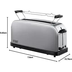 Тостер Russell Hobbs Oxford 1000 Вт сріблястий (21396-56) - мініатюра 3