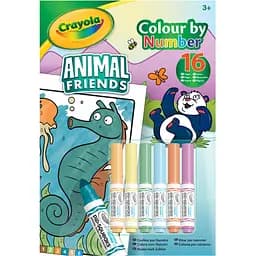 Книга-розмальовка за номерами Crayola Тварини-друзі з фломастерами (04-7321G)