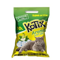 Наполнитель силикагелевый для туалета Kotix 10 л Green Apple