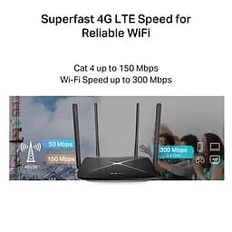 Mercusys Маршрутизатор MB115-4G N300, 4G/LTE, 3xFE LAN, 1xFE WAN - мініатюра 8
