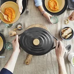 Tefal Кастрюля Tefal Air, з кришкою, 5.7л, алюміній, чорний - мініатюра 8