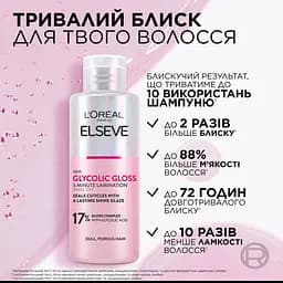 Крем-маска з ефектом ламінації L'Oreal Paris Elseve Glycolic Gloss 200 мл - мініатюра 4
