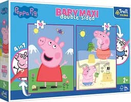 Пазли + розмальовка "Хороший день" / Веселе поросятко 10 + 10 елм.BABY MAXI 43001 Trefl, в коробці (5900511430011)