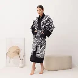 Кімоно жіноче з плюшевого велюру Kimono Noire 18130 M - мініатюра 2