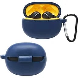 Чехол-накладка DK для Realme Buds T110 | Silicone Candy Friendly с карабином (016038) (dark blue)