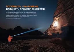Ручний тактичний ліхтарик Fenix PD36R V2.0 1700лм Type-C (Чорний) - мініатюра 8