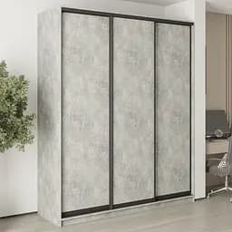 Шафа-купе тридверна MebelStar Комбо BG 3ДСП 200x60x240 см Бетон (MBS-9500)
