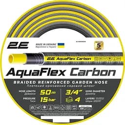Шланг для поливу 2Е AquaFlex Carbon 3/4" 50 м (2E-GHE34GE50)