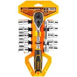 Набір торцевих головок з тріскачкою Ingco Industrial 1/2" 24 предмети (HKTS12122)