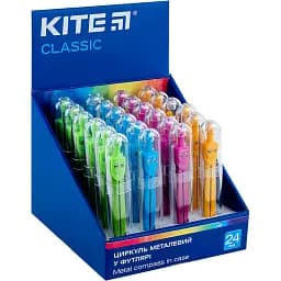Циркуль у футлярі Kite Classic асорті кольорів 115 мм 24 шт. (K-380) - мініатюра 6
