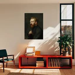 Інтер'єрна картина Портрет Вінсента ван Гога, Vincent van Gogh, інтер'єрний декор, 81×60 см (id6355) - мініатюра 2
